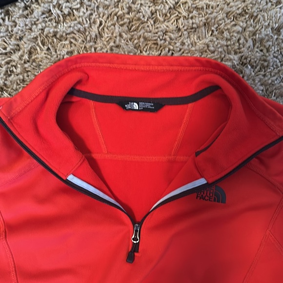 North face orange quarter zip smalll - Picture 3 of 5